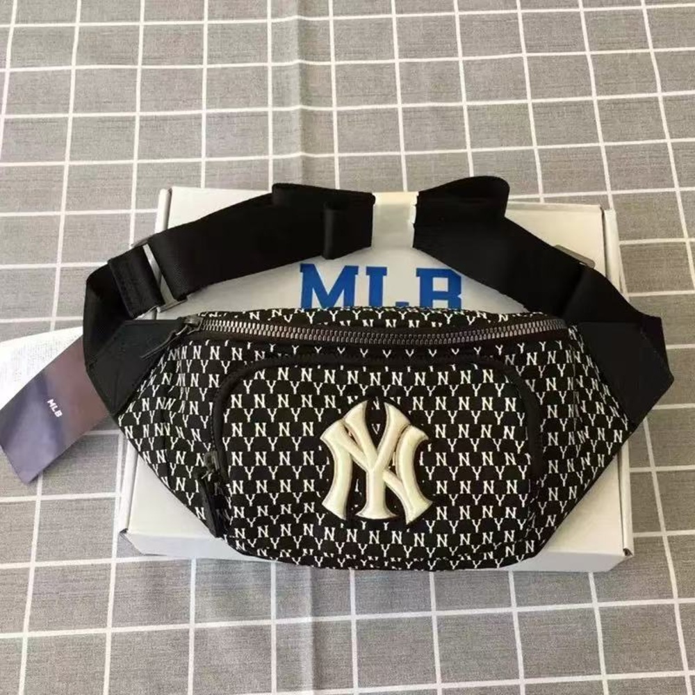 MLB Black NY Monogram Waist Pack